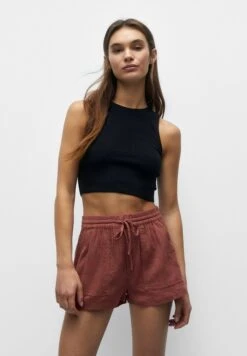 PULL & BEAR Flowing With PocketsShortsLight Brown Donna Shorts PUC21S0E8-O11