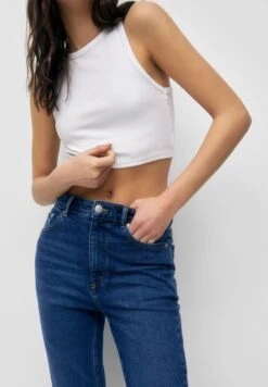PULL & BEAR High Waist MomJeans Slim FitDark Blue Donna Jeans PUC21N0KG-K11 -PULL - BEAR Negozio 312b17242f9f490bb647a2930112df7d