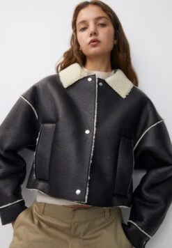 PULL & BEAR Cropped Double-FacedGiacca In SimilpelleDark Brown Donna Giacche E Blazer PUC21U0GS-O11 -PULL - BEAR Negozio 3155e81163554900bd5f7f26eb805d86