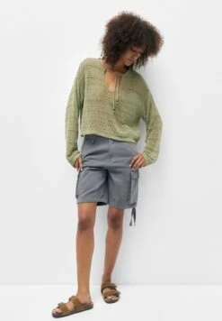 PULL & BEAR Open With DrawstringMaglioneKhaki Donna Maglieria PUC21I0OE-N11 -PULL - BEAR Negozio 3286d0bc33604c3bb66da6e814d9a49e