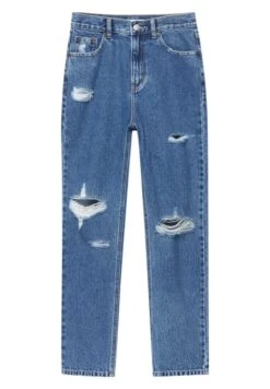 PULL & BEAR Ripped Jeans A SigarettaDark Blue Denim Donna Jeans PUC21N0LL-K12 -PULL - BEAR Negozio 32acf55cab7944c7bd11ee50f4e73c75