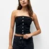PULL & BEAR CorsetTopBlack Donna Camicie E Bluse PUC21E10A-Q11 -PULL - BEAR Negozio 3354bfeb190c4ed3968d2743bb551eb5