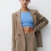 PULL & BEAR Rustic Double-BreastedBlazerLight Brown Donna Giacche E Blazer PUC21G0IB-O11 -PULL - BEAR Negozio 33eb8ed7aded479d8c60d0d1f2ea9d49