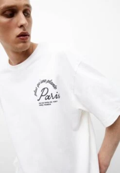 PULL & BEAR Paris Short SleeveT-Shirt Con StampaWhite Uomo T-shirt E Polo PUC22O1NH-A11 -PULL - BEAR Negozio 353a31b08c12402b8623d3229c9e0bf1