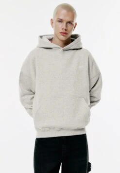 PULL & BEAR STWD EMBROIDERED LOGO - Felpa Con Cappuccio - Grey -PULL - BEAR Negozio 356483750dbf4a009fd10e051cb534a2