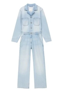 PULL & BEAR Vintage-Fit Long Tuta JumpsuitLight Blue Denim Donna Tute Jumpsuit PUC21T0AH-K11 -PULL - BEAR Negozio 35de049cdd2349aeaf68dd37e8e0b9e1