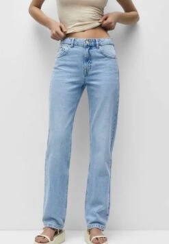 PULL & BEAR Mid Waist FadedJeans A SigarettaLight Blue Denim Donna Jeans PUC21N0KX-K11