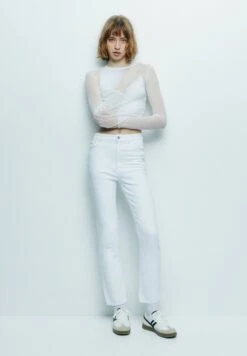 PULL & BEAR High Waist MomJeans Slim FitWhite Donna Jeans PUC21N0KG-A11 -PULL - BEAR Negozio 3673b8ac6f314fc5926d2ea5b9422dc5