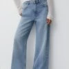 PULL & BEAR Wide-LegJeans BaggyBlue Denim Donna Jeans PUC21N0LX-K12