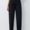 PULL & BEAR GauchoJeans A SigarettaBlack Donna Jeans PUC21N0MT-Q11