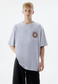 PULL & BEAR Sun GraphicT-Shirt Con StampaMauve Uomo T-shirt E Polo PUC22O1QT-I11