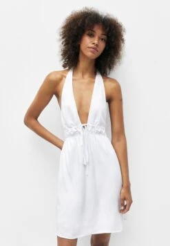 PULL & BEAR Short Tie Dye Halter- Vestito Estivo - White