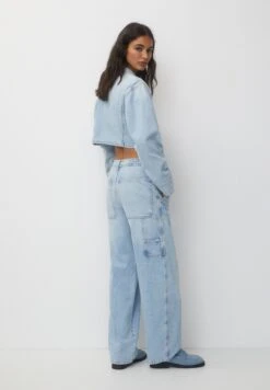 PULL & BEAR Low-Rise CarpenterJeans A SigarettaLight Blue Denim Donna Jeans PUC21N0M1-K11 -PULL - BEAR Negozio 3f10b83543f44da9b09f69d025d0cf3a