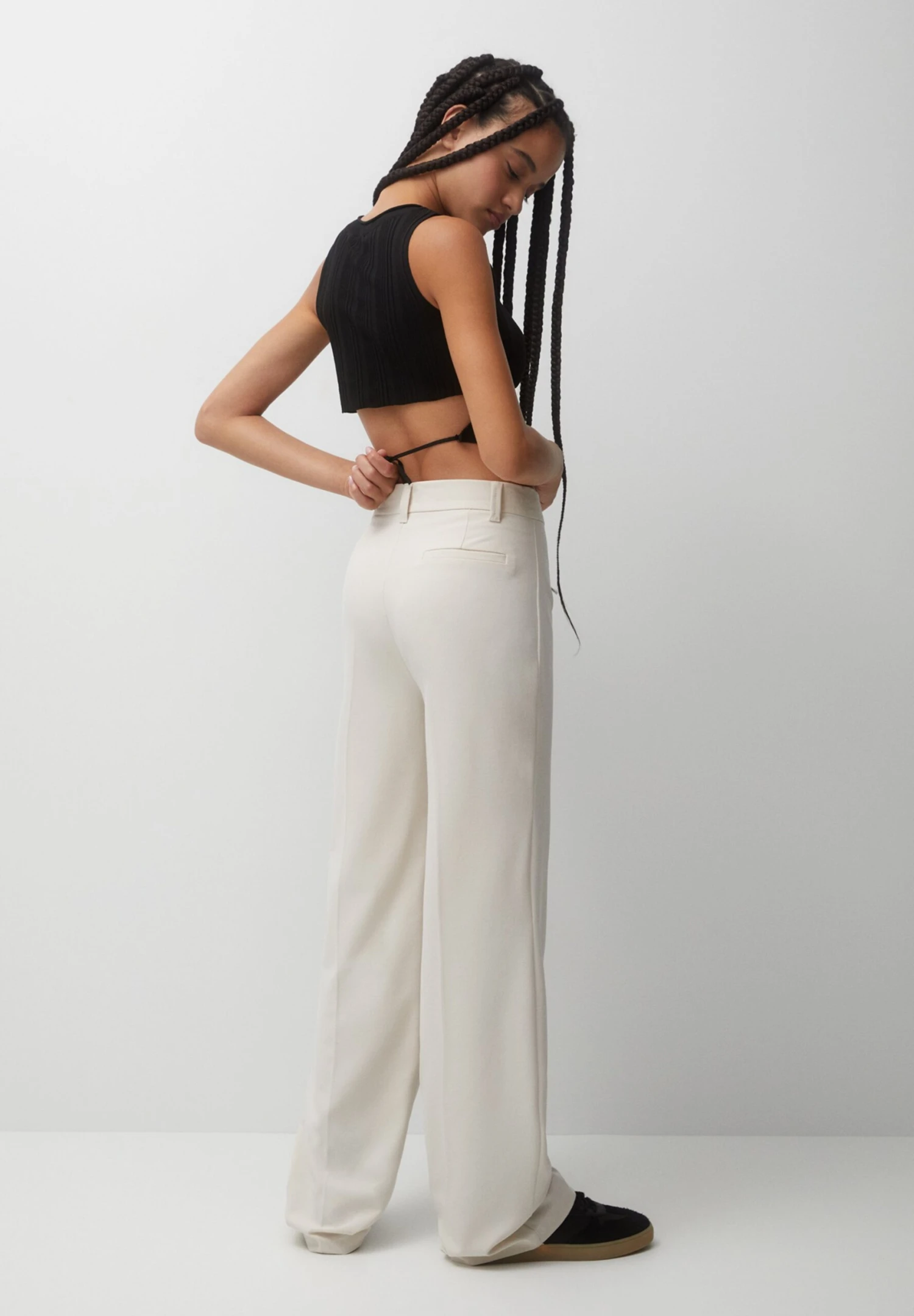 PULL & BEAR Formal Straight-Leg PantaloniWhite Donna Pantaloni PUC21A0SM-A11 5 PULL & BEAR Formal Straight-Leg PantaloniWhite Donna Pantaloni PUC21A0SM-A11 - immagine 3