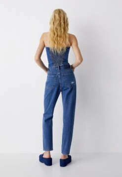 PULL & BEAR Ripped Jeans A SigarettaDark Blue Denim Donna Jeans PUC21N0LL-K12 -PULL - BEAR Negozio 4380113e13224d97846ca587c66f2b26