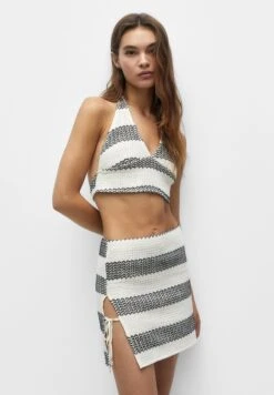 PULL & BEAR Crochet With SlitMinigonnaBeige Donna Gonne PUC21B0K0-B11