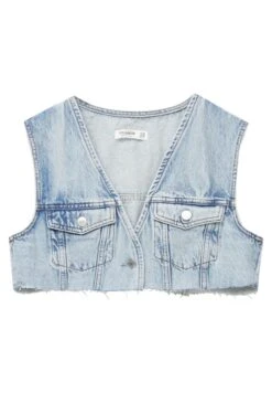 PULL & BEAR Crop SmanicatoBlue Denim Donna Giacche E Blazer PUC21U0FX-K11 12 PULL & BEAR Crop SmanicatoBlue Denim Donna Giacche E Blazer PUC21U0FX-K11 -PULL - BEAR Negozio 450e406f9cb940639082903259ff531d