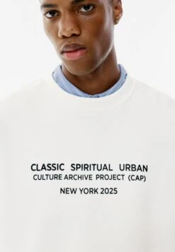 PULL & BEAR SLOGAN - Felpa - White -PULL - BEAR Negozio 45c349f1062442da97454850d258d95b