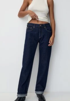 PULL & BEAR Low-Waist SelvedgeJeans A SigarettaDark Blue Donna Jeans PUC21N0MR-K11