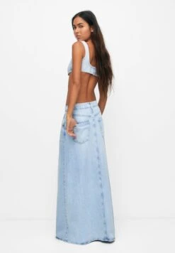 PULL & BEAR Long- Gonna A Campana - Blue Denim -PULL - BEAR Negozio 466a747183724d368cb97c78afb1bd9f