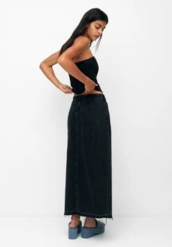 PULL & BEAR Long- Gonna Lunga - Black -PULL - BEAR Negozio 46c252991eb94071a83f2d5ed16e993d