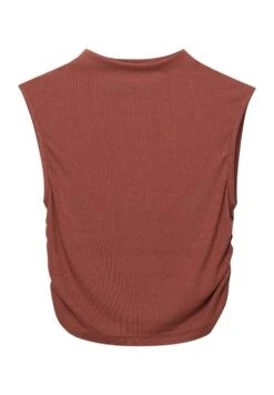 PULL & BEAR TopBrown Donna T-shirt E Top PUC21E128-O11 -PULL - BEAR Negozio 47200f19f42c410da9727cdb85df8fbf