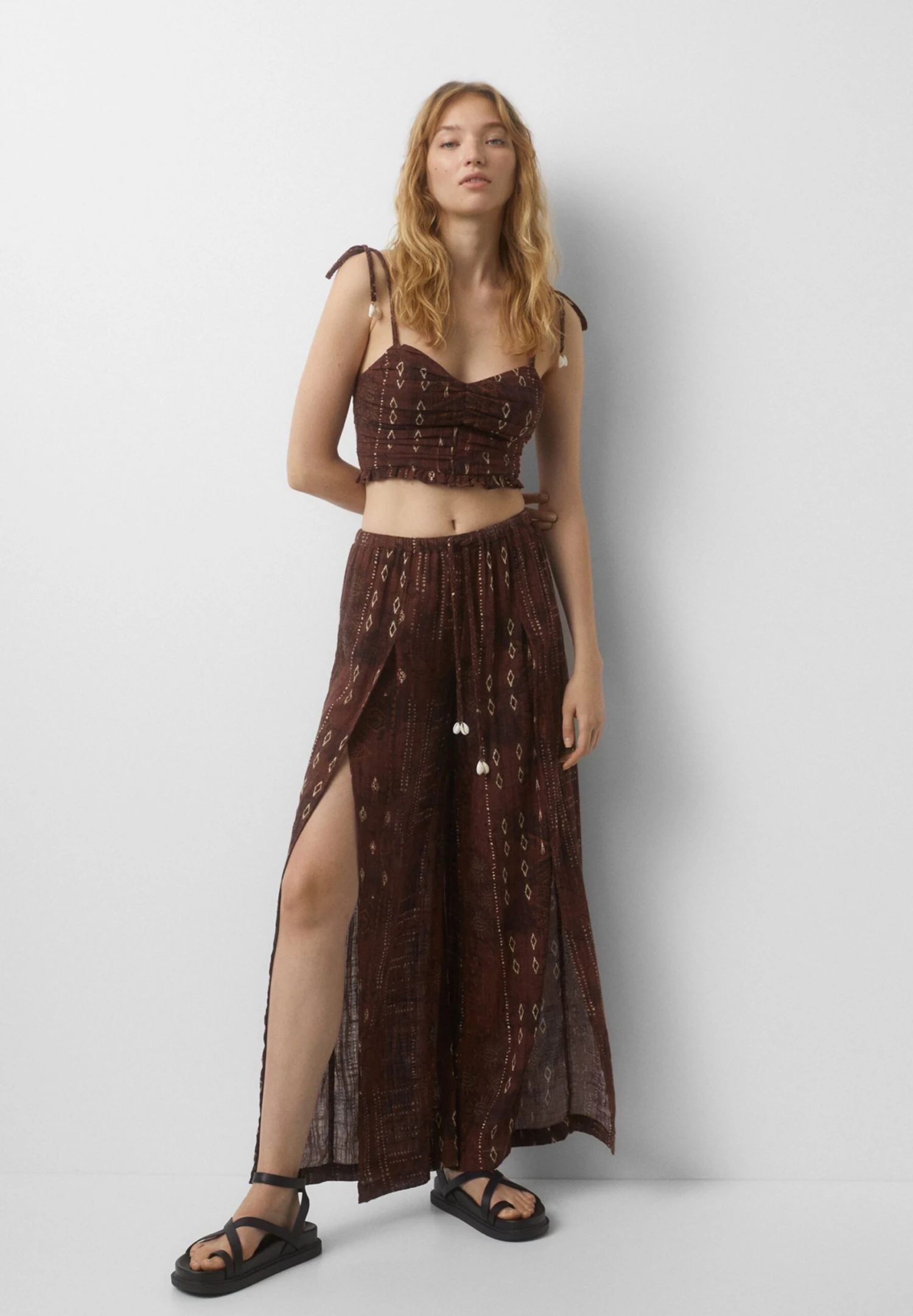 PULL & BEAR SeashellWrapPantaloniBrown Donna Pantaloni PUC21A0UK-O11 4 PULL & BEAR SeashellWrapPantaloniBrown Donna Pantaloni PUC21A0UK-O11 - immagine 2