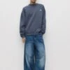 PULL & BEAR ROUND NECK STWD - Felpa - Blue/grey -PULL - BEAR Negozio 49a2d4b5787e4f9098ab805c48a7cefa