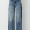 PULL & BEAR Faded Baggy Fit - Jeans A Sigaretta - Light Blue