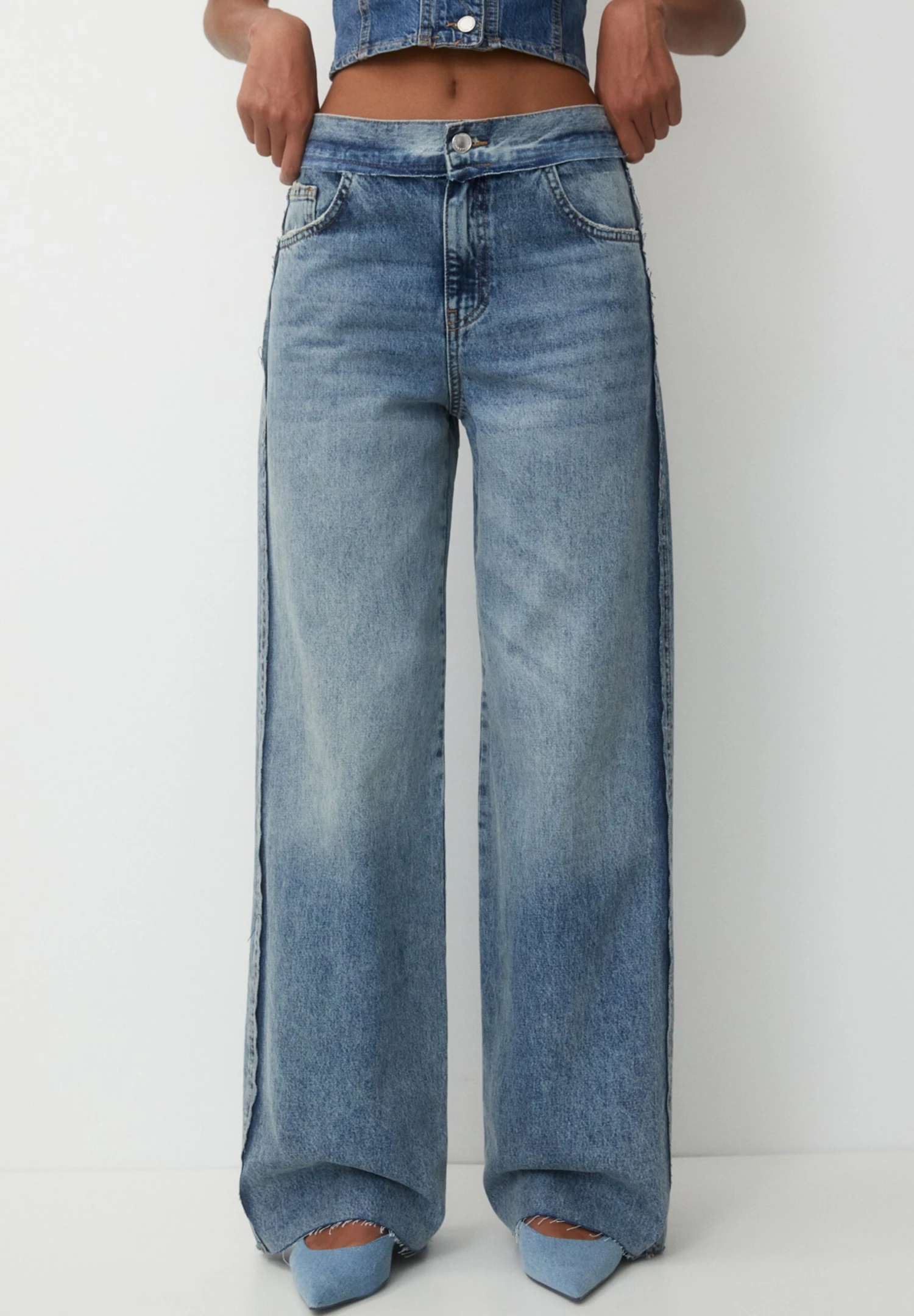 PULL & BEAR Faded Baggy Fit - Jeans A Sigaretta - Light Blue 3 PULL & BEAR Faded Baggy Fit - Jeans A Sigaretta - Light Blue