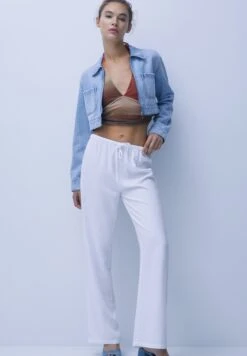 PULL & BEAR RusticPantaloni SportiviWhite Donna Pantaloni PUC21A0US-A11 -PULL - BEAR Negozio 4b395b7e5ca743de8635479dd22e8106