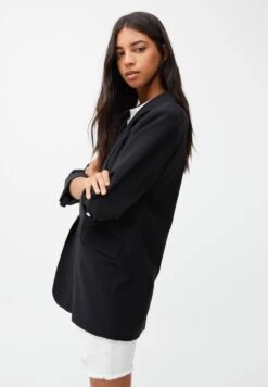 PULL & BEAR Basic Rolled-Up Sleeve BlazerBlazerBlack Donna Giacche E Blazer PUC21G091-Q11 -PULL - BEAR Negozio 4bf4073ddeeb42a39daafb11c5f726e8