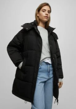 PULL & BEAR Cappotto Invernale - Mottled Black