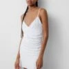 PULL & BEAR Short With Surplice NecklineTubinoWhite Donna Vestiti PUC21C14M-A11