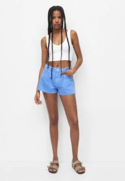 PULL & BEAR Darted- Shorts Di Jeans - Blue -PULL - BEAR Negozio 4fe664ba98fc49c48a2d064159a2a3cb
