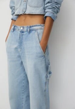 PULL & BEAR Low-Rise CarpenterJeans A SigarettaLight Blue Denim Donna Jeans PUC21N0M1-K11 -PULL - BEAR Negozio 519c5db246654264acfab7e07efe7c92