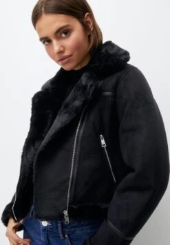 PULL & BEAR Doubl Faced- Giacca In Similpelle - Mottled Black -PULL - BEAR Negozio 527100a6124c4145a36bfa9ad64da877