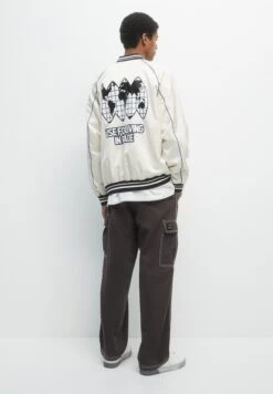 PULL & BEAR Varsity - Giubbotto Bomber - White