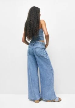 PULL & BEAR Mid-Waist Wide-Leg Jeans A ZampaBlue Donna Jeans PUC21N0LE-K11 -PULL - BEAR Negozio 5409ed7ec1da4e4bbbef0b6ee4c681b0