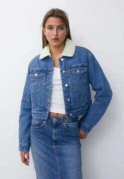 PULL & BEAR Cropped With DetailGiacca Di JeansBlue Denim Donna Giacche E Blazer PUC21G0J3-K11