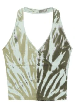 PULL & BEAR Tie Dye Halter TopGreen Donna T-shirt E Top PUC21D2FU-M11 -PULL - BEAR Negozio 54eaff4371cb45c9b3374de1177ef2de