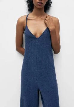 PULL & BEAR Long Fitting - Tuta Jumpsuit - Blue -PULL - BEAR Negozio 5650fc3e6c234cc289986e25fa920285