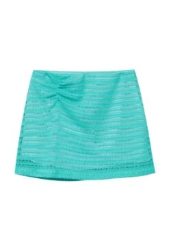 PULL & BEAR Short Shiny - Gonna A Campana - Turquoise -PULL - BEAR Negozio 56625abf6cba4a37817951c314260d5d