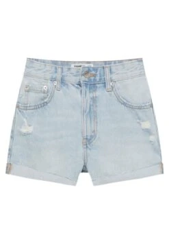 PULL & BEAR Mid-Waist - Shorts Di Jeans - Light Blue Denim -PULL - BEAR Negozio 5b1f5106f6b04214aea7ce6152d03a09