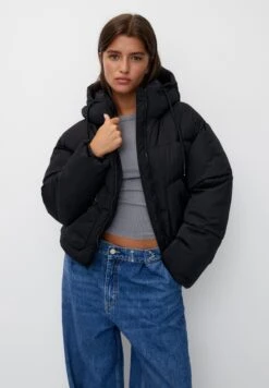 PULL & BEAR CroppedGiacca InvernaleBlack Donna Giacche E Blazer PUC21U0G6-Q11