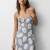 PULL & BEAR Printed - Short - Vestito Estivo - Blue