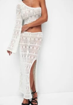 PULL & BEAR Crochet MidiGonna A TubinoBeige Donna Gonne PUC21B0J9-B11