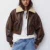 PULL & BEAR AviatorGiacca In SimilpelleDark Brown Donna Giacche E Blazer PUC21U0GX-O11 -PULL - BEAR Negozio 638e42a2ee3742c8984ea67b82bc1fb6