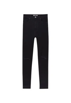 PULL & BEAR Super High Waisted - Jeans Skinny Fit - Black -PULL - BEAR Negozio 661404e8e12e49b3bda14d6dd1c2f937