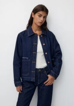 PULL & BEAR Worker- Giacca Di Jeans - Dark Blue